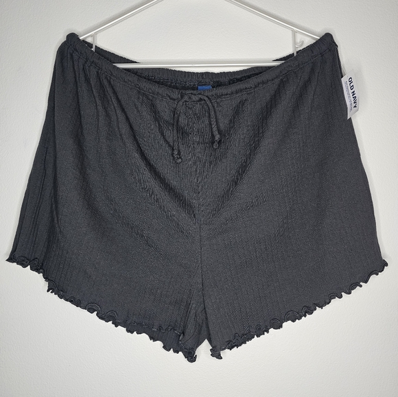 Old Navy High-Waisted Ribbed Pajama Shorts Sz L - Picture 2 of 10